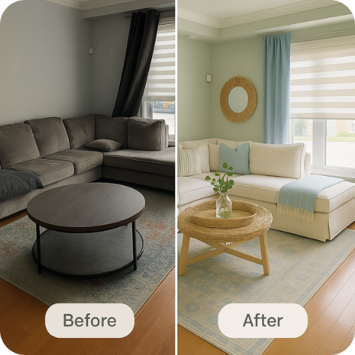 Before and After Home Redesign